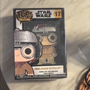 Funko Pop Star Wars Anakin Skywalker Pin with Silver and Brown #17.